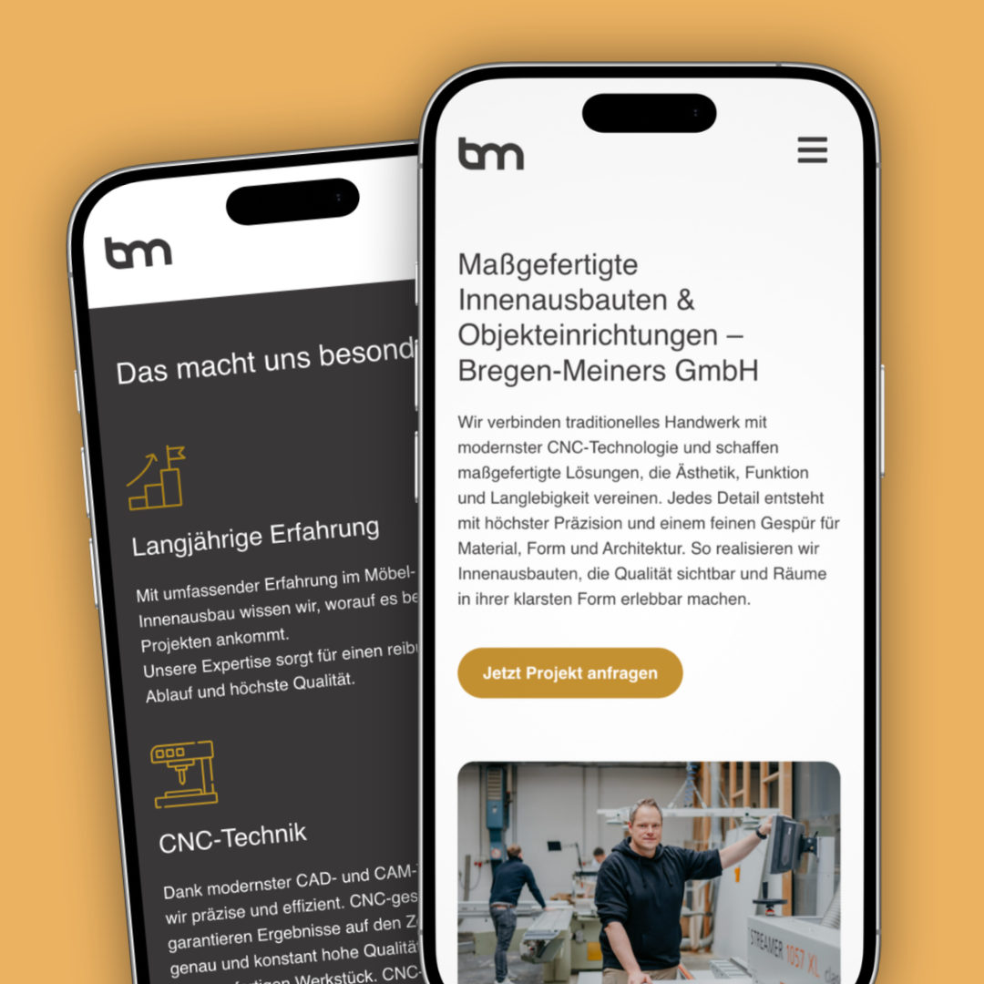 Neue Website für einen jungen Handwerksbetrieb